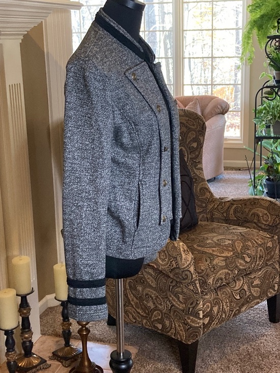 TOMMY HILFIGER Military / Sgt. Pepper Style Jacket Gray and Black Size S/P - Picture 5 of 15